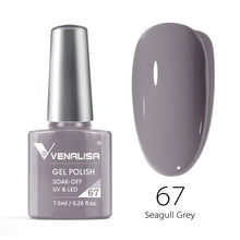 Charger l'image dans la galerie, Vernis gel Venalisa 7,5 ml – Gamme de 60 couleurs (pailletées) pour nail art et manucure – Vernis gel UV « soak-off » (dissolvable)