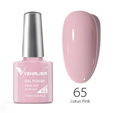 Charger l'image dans la galerie, Vernis gel Venalisa 7,5 ml – Gamme de 60 couleurs (pailletées) pour nail art et manucure – Vernis gel UV « soak-off » (dissolvable)