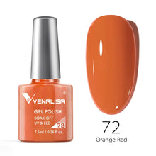 Charger l'image dans la galerie, Vernis gel Venalisa 7,5 ml – Gamme de 60 couleurs (pailletées) pour nail art et manucure – Vernis gel UV « soak-off » (dissolvable)