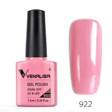 Charger l'image dans la galerie, Vernis gel Venalisa 7,5 ml – Gamme de 60 couleurs (pailletées) pour nail art et manucure – Vernis gel UV « soak-off » (dissolvable)