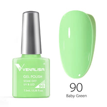 Charger l'image dans la galerie, Vernis gel Venalisa 7,5 ml – Gamme de 60 couleurs (pailletées) pour nail art et manucure – Vernis gel UV « soak-off » (dissolvable)