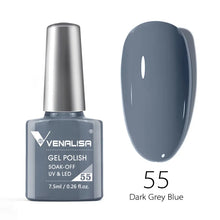 Charger l'image dans la galerie, Vernis gel Venalisa 7,5 ml – Gamme de 60 couleurs (pailletées) pour nail art et manucure – Vernis gel UV « soak-off » (dissolvable)