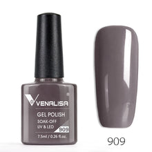 Charger l'image dans la galerie, Vernis gel Venalisa 7,5 ml – Gamme de 60 couleurs (pailletées) pour nail art et manucure – Vernis gel UV « soak-off » (dissolvable)