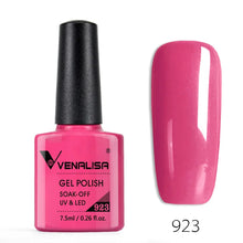 Charger l'image dans la galerie, Vernis gel Venalisa 7,5 ml – Gamme de 60 couleurs (pailletées) pour nail art et manucure – Vernis gel UV « soak-off » (dissolvable)