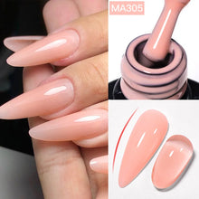Charger l'image dans la galerie, MEET ACROSS – Gel Base Rubber 2-en-1 (7 ml) – Teintes Nude, Rose et Blanc à Paillettes – Vernis Gel pour Manucure Automne-Hiver