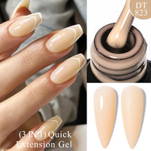 Charger l'image dans la galerie, MEET ACROSS – Gel Base Rubber 2-en-1 (7 ml) – Teintes Nude, Rose et Blanc à Paillettes – Vernis Gel pour Manucure Automne-Hiver