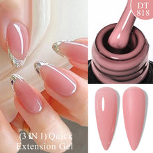 Charger l'image dans la galerie, MEET ACROSS – Gel Base Rubber 2-en-1 (7 ml) – Teintes Nude, Rose et Blanc à Paillettes – Vernis Gel pour Manucure Automne-Hiver