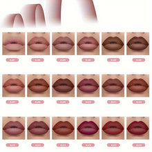 Cargar imagen en el visor de la galería, Juego de 6 delineadores de labios mate aterciopelados de larga duración, que no resecan, perfectos para delinear y rellenar los labios, adecuados para todo tipo de piel.