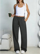 Charger l'image dans la galerie, Pantalon de survêtement large style Harajuku pour femme (collection 2026) – Streetwear gris coupe ample et over size, style baggy, avec cordon de serrage – Jogging décontracté