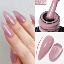 Charger l'image dans la galerie, MEET ACROSS – Gel Base Rubber 2-en-1 (7 ml) – Teintes Nude, Rose et Blanc à Paillettes – Vernis Gel pour Manucure Automne-Hiver