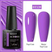 Charger l'image dans la galerie, MEET ACROSS – Gel Base Rubber 2-en-1 (7 ml) – Teintes Nude, Rose et Blanc à Paillettes – Vernis Gel pour Manucure Automne-Hiver