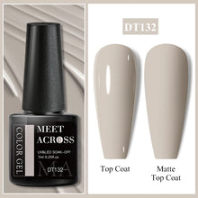Charger l'image dans la galerie, MEET ACROSS – Gel Base Rubber 2-en-1 (7 ml) – Teintes Nude, Rose et Blanc à Paillettes – Vernis Gel pour Manucure Automne-Hiver