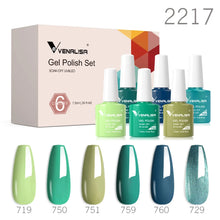 Charger l'image dans la galerie, Kit de 6 vernis semi-permanents Venalisa (Collection VIP5) – Sans HEMA – Teintes nude et rose effet « jelly » (translucide) – Soak-off (dépose facile) – Compatible UV/LED