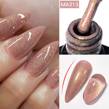Charger l'image dans la galerie, MEET ACROSS – Gel Base Rubber 2-en-1 (7 ml) – Teintes Nude, Rose et Blanc à Paillettes – Vernis Gel pour Manucure Automne-Hiver