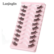 Load image into Gallery viewer, Demi-cils (lots de 3, 5 ou 10 paires) – Nouveaux faux cils effet vison, naturels, légers et volumineux pour un rendu extension
