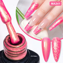 Charger l'image dans la galerie, MEET ACROSS – Gel Base Rubber 2-en-1 (7 ml) – Teintes Nude, Rose et Blanc à Paillettes – Vernis Gel pour Manucure Automne-Hiver