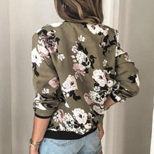 Charger l'image dans la galerie, blouson élégant à fermeture éclair, imprimé Floral, tenue de bureau, Slim, rétro, vêtement d'extérieur, printemps 2023