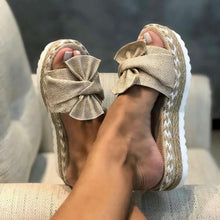 Load image into Gallery viewer, Slippers Women Sandals Platform Sandals Bow Shoes for Women 2022 Summer Sandals Indoor Outdoor Flip-flops Beach Shoes for Women