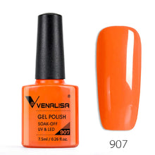 Charger l'image dans la galerie, Vernis gel Venalisa 7,5 ml – Gamme de 60 couleurs (pailletées) pour nail art et manucure – Vernis gel UV « soak-off » (dissolvable)
