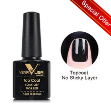 Charger l'image dans la galerie, Vernis gel Venalisa 7,5 ml – Gamme de 60 couleurs (pailletées) pour nail art et manucure – Vernis gel UV « soak-off » (dissolvable)
