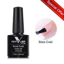 Charger l'image dans la galerie, Vernis gel Venalisa 7,5 ml – Gamme de 60 couleurs (pailletées) pour nail art et manucure – Vernis gel UV « soak-off » (dissolvable)
