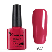 Charger l'image dans la galerie, Vernis gel Venalisa 7,5 ml – Gamme de 60 couleurs (pailletées) pour nail art et manucure – Vernis gel UV « soak-off » (dissolvable)
