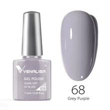 Charger l'image dans la galerie, Vernis gel Venalisa 7,5 ml – Gamme de 60 couleurs (pailletées) pour nail art et manucure – Vernis gel UV « soak-off » (dissolvable)
