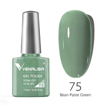 Charger l'image dans la galerie, Vernis gel Venalisa 7,5 ml – Gamme de 60 couleurs (pailletées) pour nail art et manucure – Vernis gel UV « soak-off » (dissolvable)
