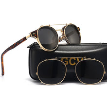 Charger l'image dans la galerie, Lunettes de soleil GCV à double écran amovible – Style rétro gothique steampunk – Polarisées – Monture en acétate
