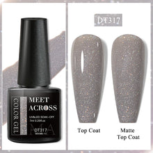 Charger l'image dans la galerie, MEET ACROSS – Gel Base Rubber 2-en-1 (7 ml) – Teintes Nude, Rose et Blanc à Paillettes – Vernis Gel pour Manucure Automne-Hiver
