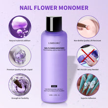 Charger l'image dans la galerie, Limegirl – Monomère liquide acrylique pour ongles (format grande capacité : 40/70/120/240 ml) – Pour nail art, manucure et utilisation avec poudre acrylique
