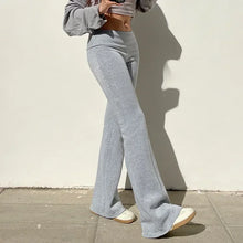 Charger l'image dans la galerie, Pantalon évasé, taille basse et coupe ajustée pour femme – Style Y2K, décontracté et sexy – Mode streetwear printemps-automne 2026
