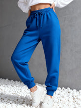 Charger l'image dans la galerie, Pantalon de jogging d'automne  – Couleur unie, taille à cordon, coupe polyvalente, molletonné et tendance
