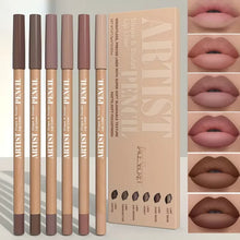 Cargar imagen en el visor de la galería, Juego de 6 delineadores de labios mate aterciopelados de larga duración, que no resecan, perfectos para delinear y rellenar los labios, adecuados para todo tipo de piel.
