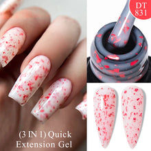 Charger l'image dans la galerie, MEET ACROSS – Gel Base Rubber 2-en-1 (7 ml) – Teintes Nude, Rose et Blanc à Paillettes – Vernis Gel pour Manucure Automne-Hiver
