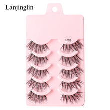Load image into Gallery viewer, Demi-cils (lots de 3, 5 ou 10 paires) – Nouveaux faux cils effet vison, naturels, légers et volumineux pour un rendu extension

