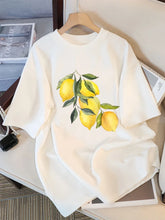 Charger l'image dans la galerie, T-shirt décontracté et doux avec motif citron créatif – Haut tendance et stylé (manches courtes)
