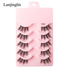 Load image into Gallery viewer, Demi-cils (lots de 3, 5 ou 10 paires) – Nouveaux faux cils effet vison, naturels, légers et volumineux pour un rendu extension

