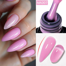 Charger l'image dans la galerie, MEET ACROSS – Gel Base Rubber 2-en-1 (7 ml) – Teintes Nude, Rose et Blanc à Paillettes – Vernis Gel pour Manucure Automne-Hiver
