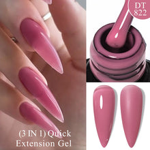 Charger l'image dans la galerie, MEET ACROSS – Gel Base Rubber 2-en-1 (7 ml) – Teintes Nude, Rose et Blanc à Paillettes – Vernis Gel pour Manucure Automne-Hiver
