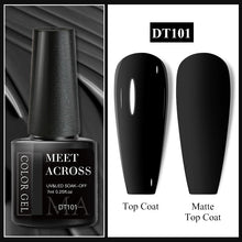 Charger l'image dans la galerie, MEET ACROSS – Gel Base Rubber 2-en-1 (7 ml) – Teintes Nude, Rose et Blanc à Paillettes – Vernis Gel pour Manucure Automne-Hiver
