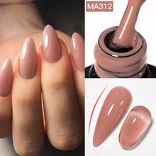Charger l'image dans la galerie, MEET ACROSS – Gel Base Rubber 2-en-1 (7 ml) – Teintes Nude, Rose et Blanc à Paillettes – Vernis Gel pour Manucure Automne-Hiver
