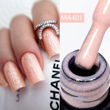 Charger l'image dans la galerie, MEET ACROSS – Gel Base Rubber 2-en-1 (7 ml) – Teintes Nude, Rose et Blanc à Paillettes – Vernis Gel pour Manucure Automne-Hiver
