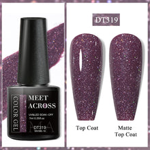 Charger l'image dans la galerie, MEET ACROSS – Gel Base Rubber 2-en-1 (7 ml) – Teintes Nude, Rose et Blanc à Paillettes – Vernis Gel pour Manucure Automne-Hiver
