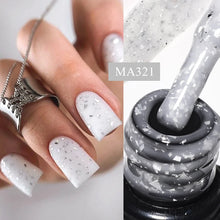 Charger l'image dans la galerie, MEET ACROSS – Gel Base Rubber 2-en-1 (7 ml) – Teintes Nude, Rose et Blanc à Paillettes – Vernis Gel pour Manucure Automne-Hiver
