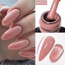 Charger l'image dans la galerie, MEET ACROSS – Gel Base Rubber 2-en-1 (7 ml) – Teintes Nude, Rose et Blanc à Paillettes – Vernis Gel pour Manucure Automne-Hiver
