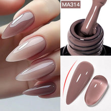 Charger l'image dans la galerie, MEET ACROSS – Gel Base Rubber 2-en-1 (7 ml) – Teintes Nude, Rose et Blanc à Paillettes – Vernis Gel pour Manucure Automne-Hiver
