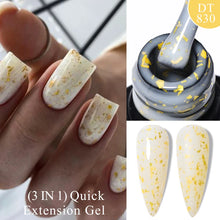 Charger l'image dans la galerie, MEET ACROSS – Gel Base Rubber 2-en-1 (7 ml) – Teintes Nude, Rose et Blanc à Paillettes – Vernis Gel pour Manucure Automne-Hiver
