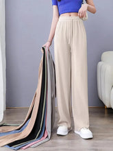 Charger l'image dans la galerie, Pantalon long décontracté pour femme – Coupe ample, taille élastique – Idéal pour le printemps et l'été – Jambes larges
