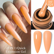 Charger l'image dans la galerie, MEET ACROSS – Gel Base Rubber 2-en-1 (7 ml) – Teintes Nude, Rose et Blanc à Paillettes – Vernis Gel pour Manucure Automne-Hiver
